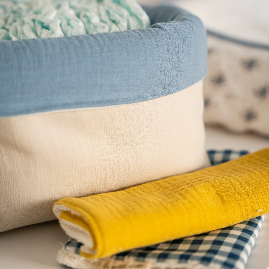 Cesto Pañales reversible Dusty Blue