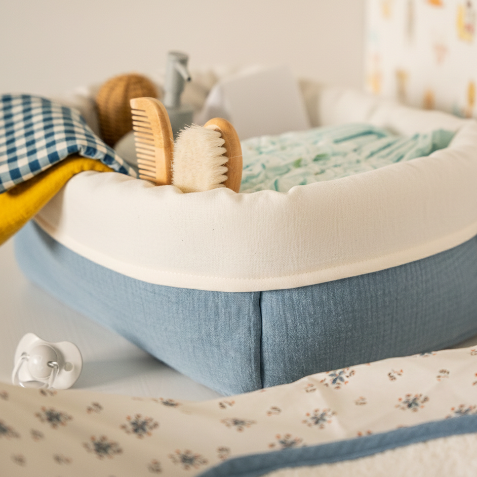 Cesto Pañales reversible Dusty Blue