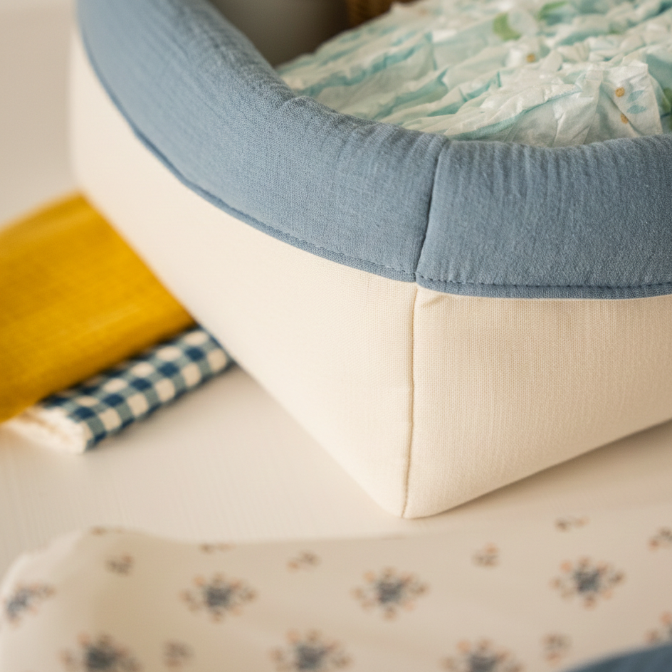 Cesto Pañales reversible Dusty Blue