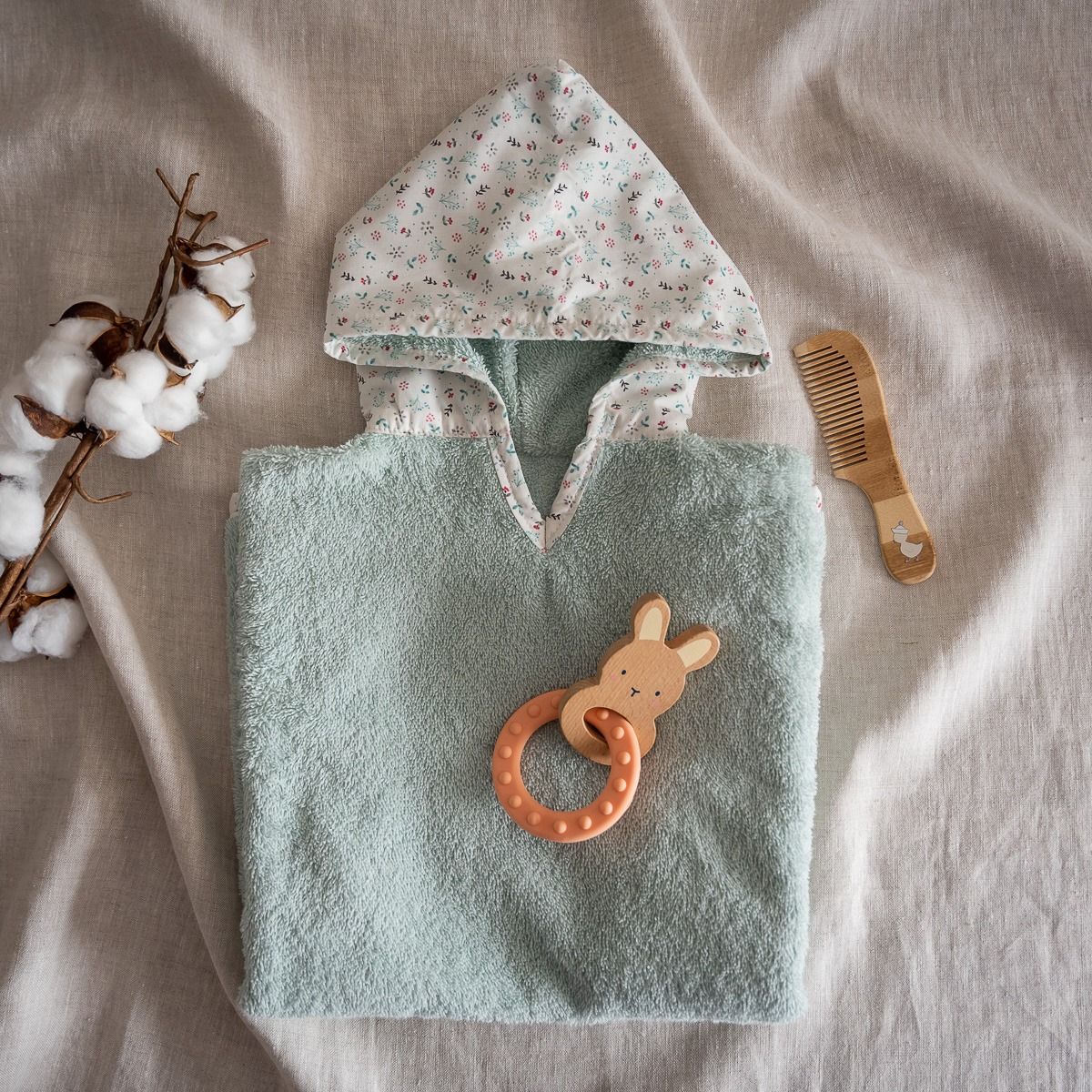 Poncho playa Mint
