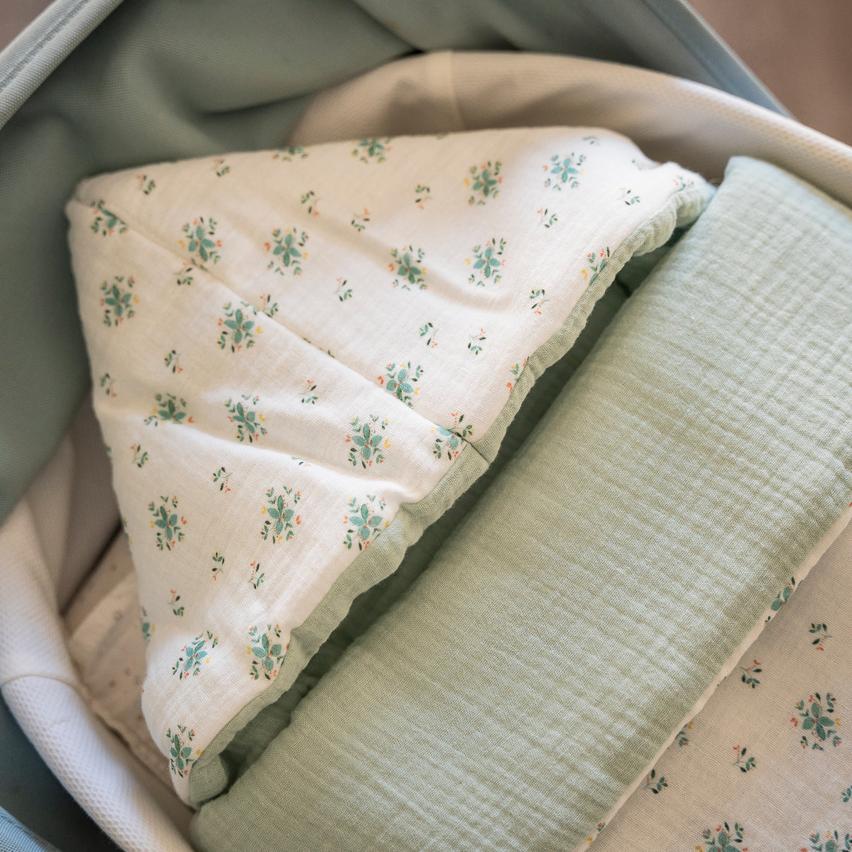 Saco Capazo Entretiempo Green Blossom