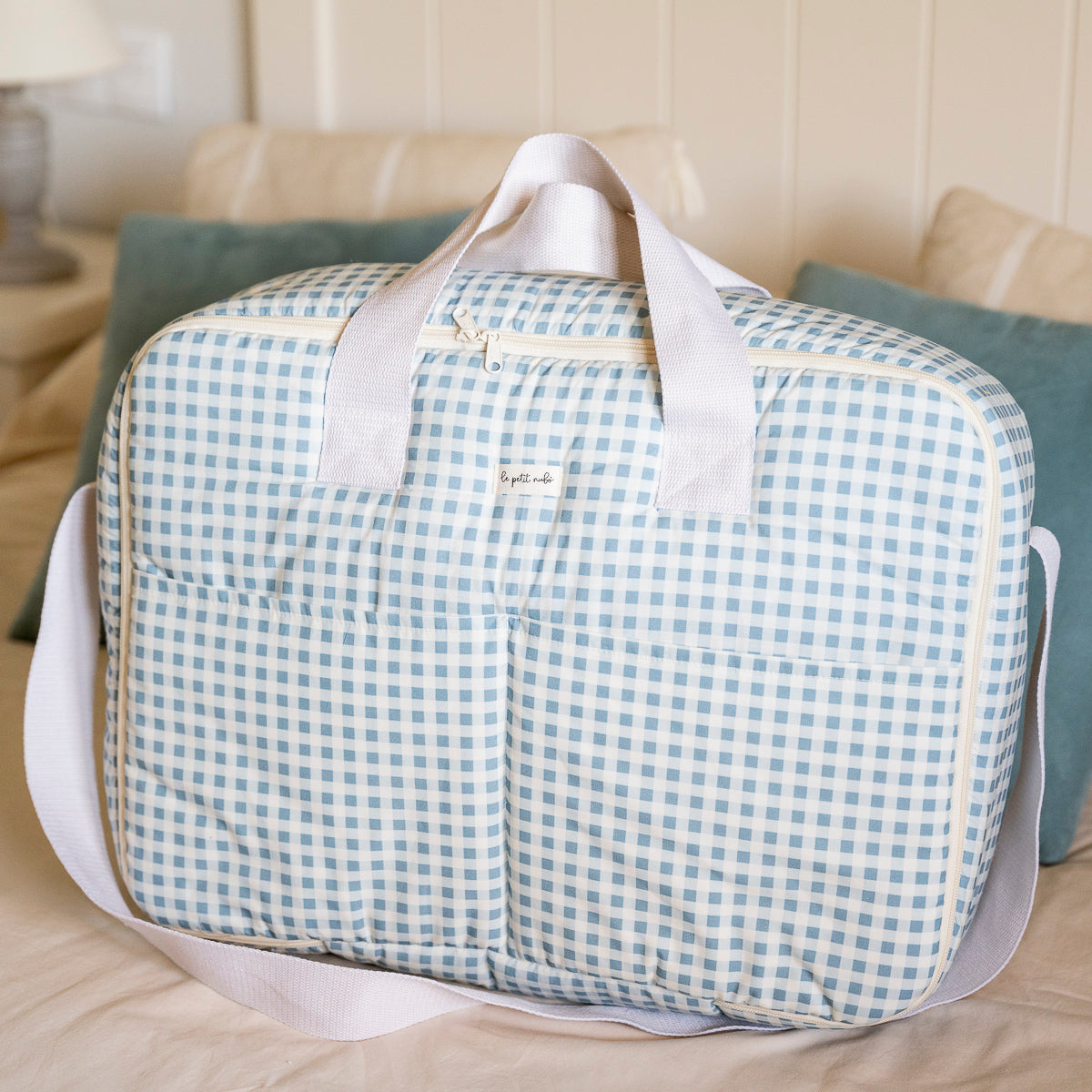 Bolsa Maternidad Vichy Light Blue