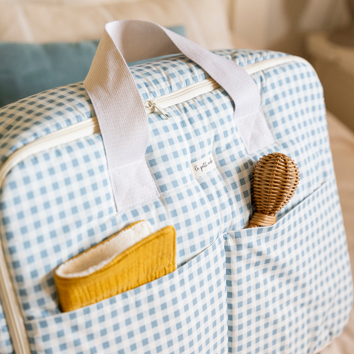 Bolsa Maternidad Vichy Light Blue