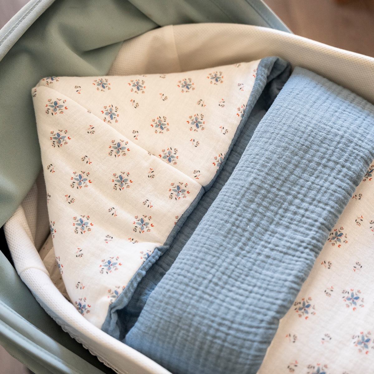 Saco Capazo Entretiempo Blue Blossom