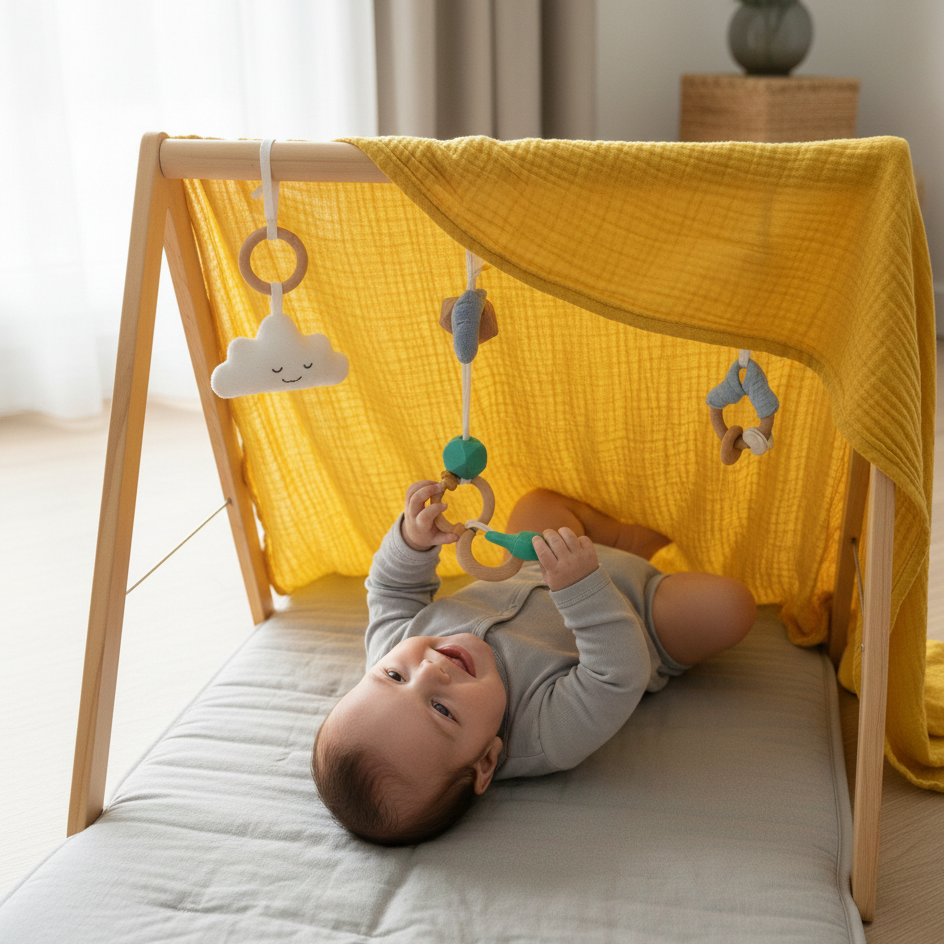 Pack Muselina XL Blue Breeze & Mustard