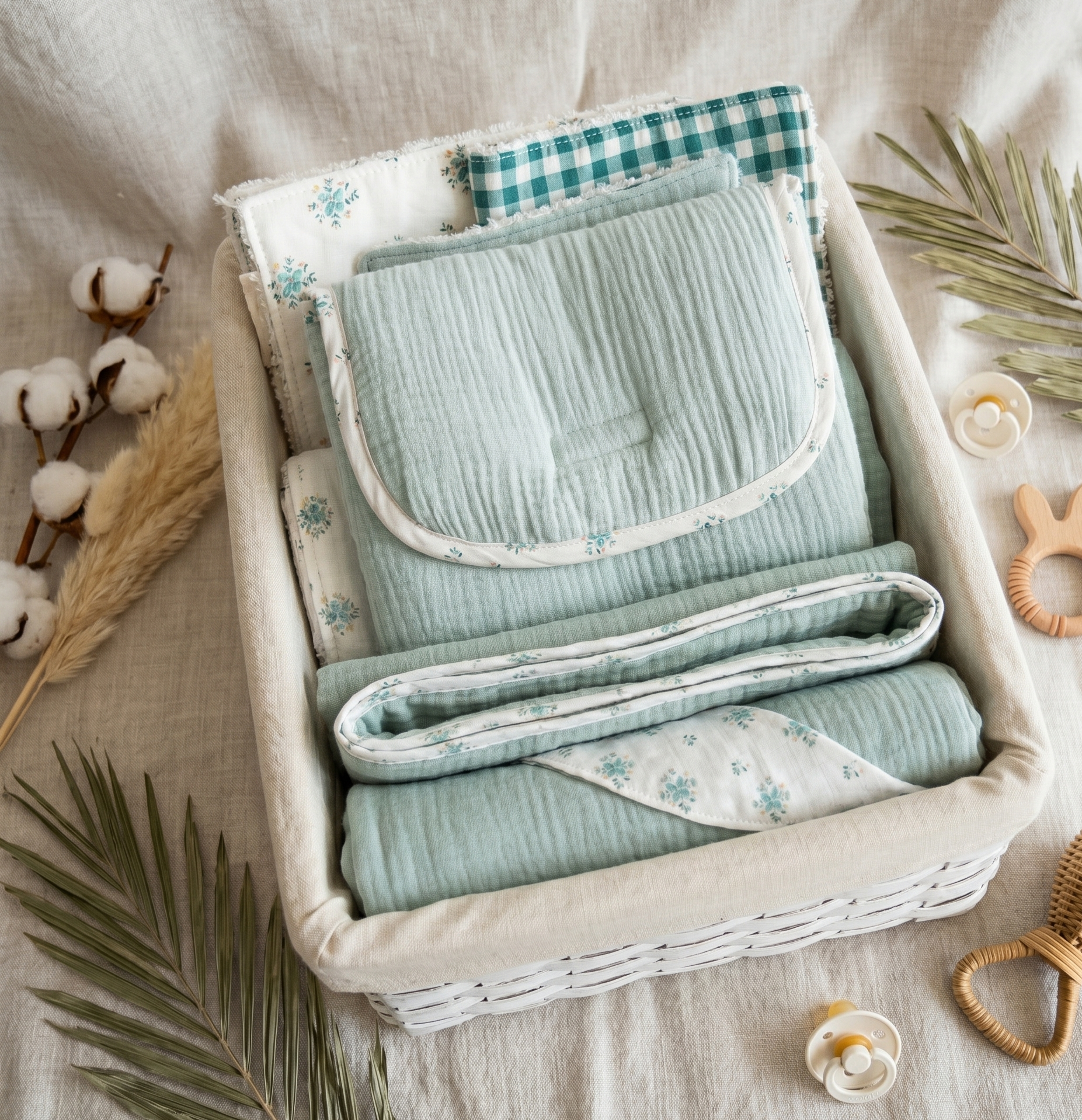 Pack Regalo Newborn Green Blossom