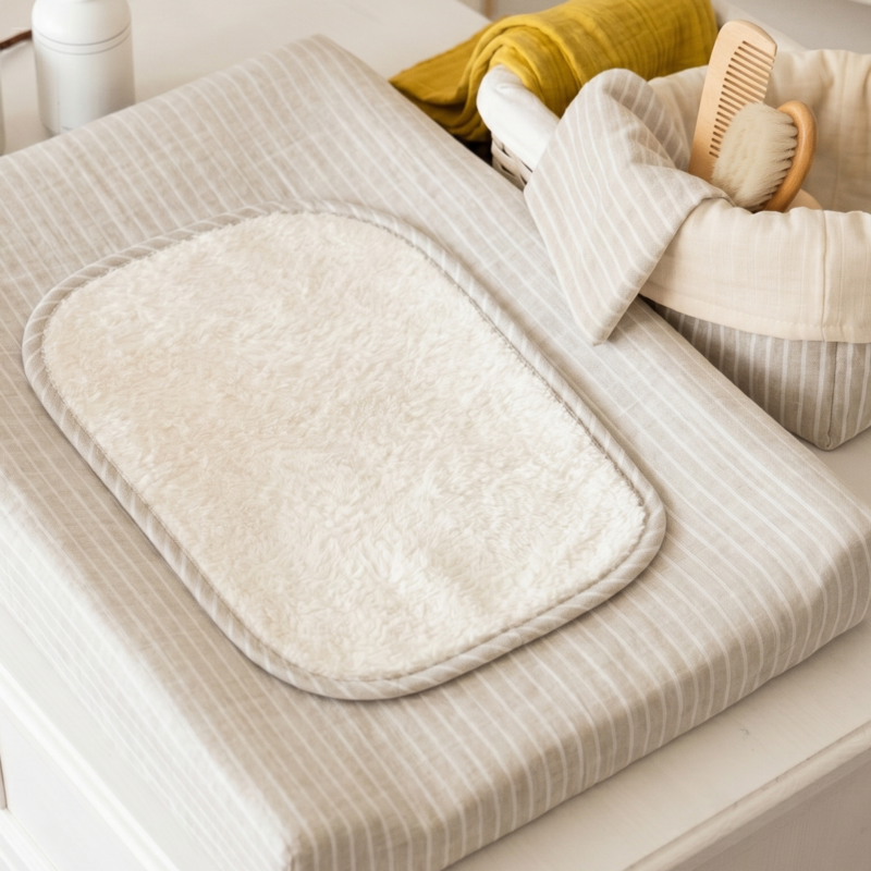 funda cambiador bebe mueble rayas