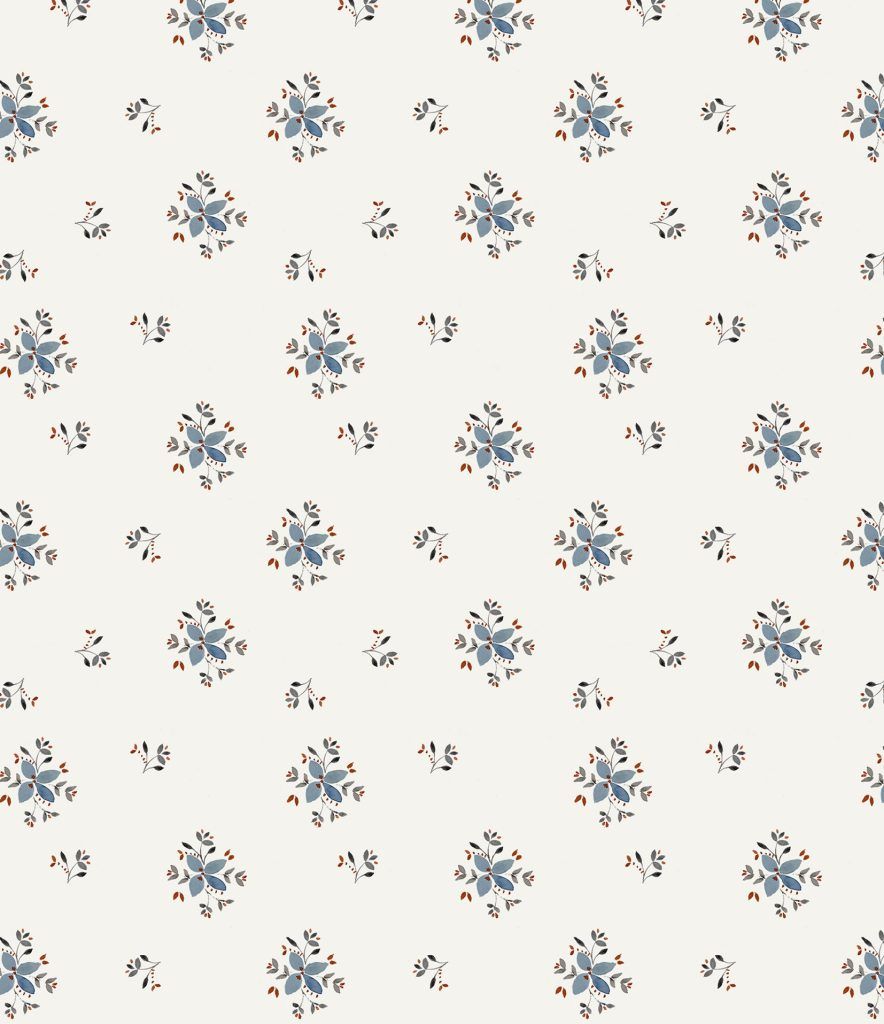 Protector cuna Blue Blossom & Vichy Light Blue