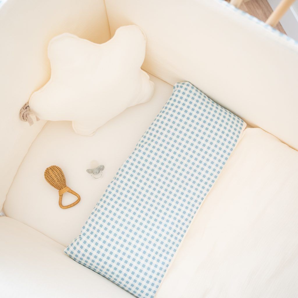 Funda nórdica Vichy Light Blue & Ecru