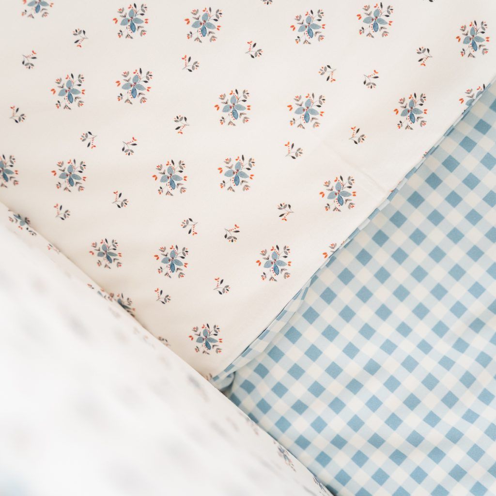 Funda nórdica Blue Blossom & Vichy Light Blue