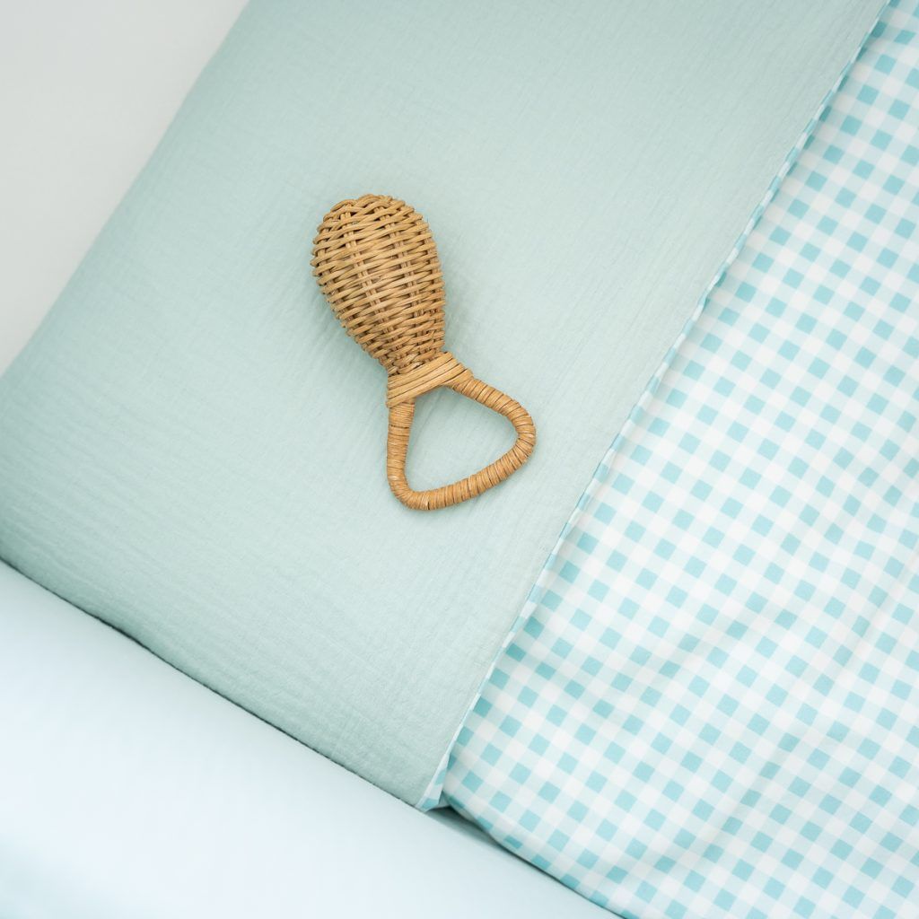 Funda nórdica Vichy Mint & Dusty Green