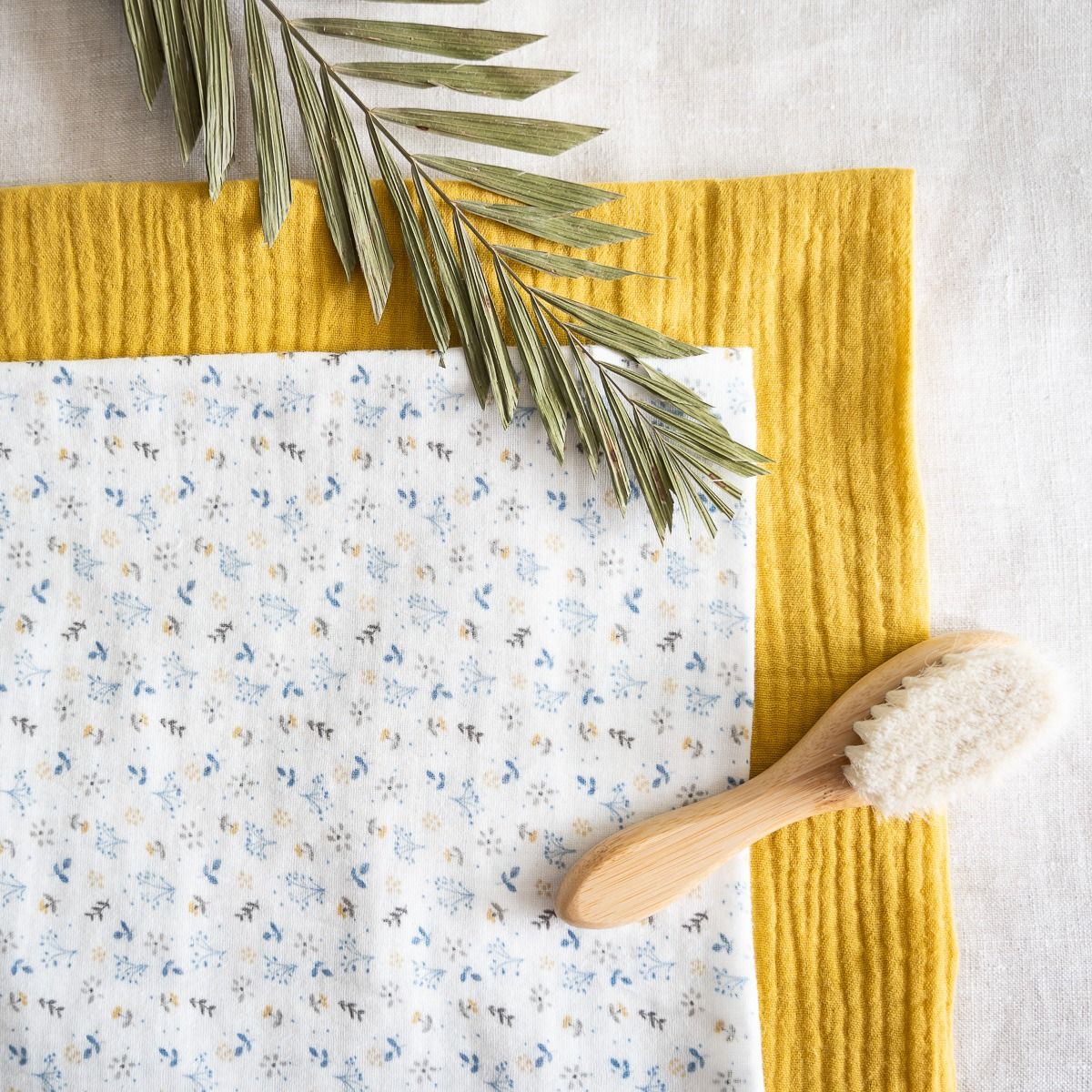 Pack Muselina XL Blue Breeze & Mustard