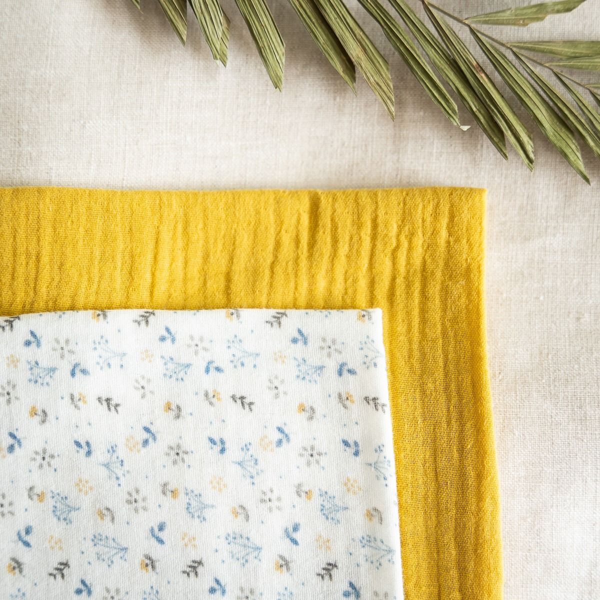 Muselina Blue Breeze & Mustard