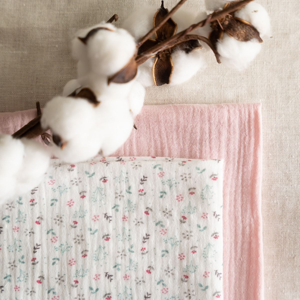 Muselina Green Breeze & Sweet Pink