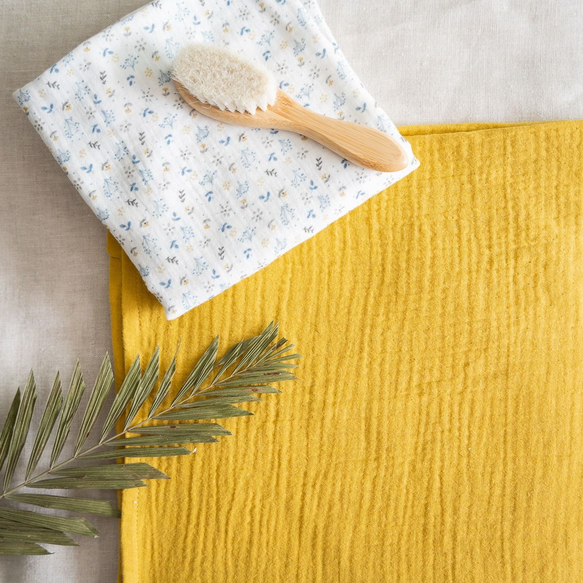 Muselina Blue Breeze & Mustard