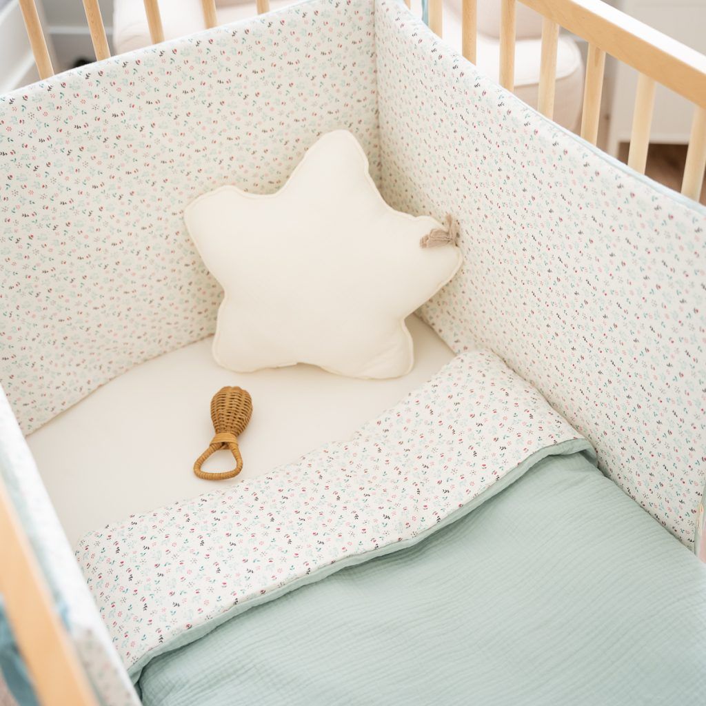 Protector cuna Green Breeze & Dusty Green