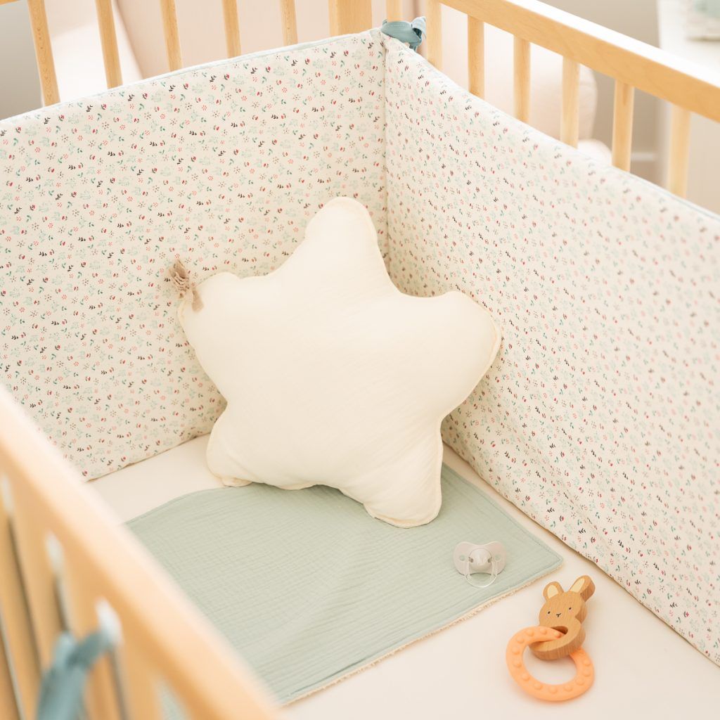 Protector cuna Green Breeze & Dusty Green