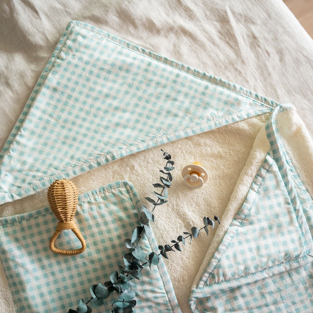 Toalla infantil Vichy Mint