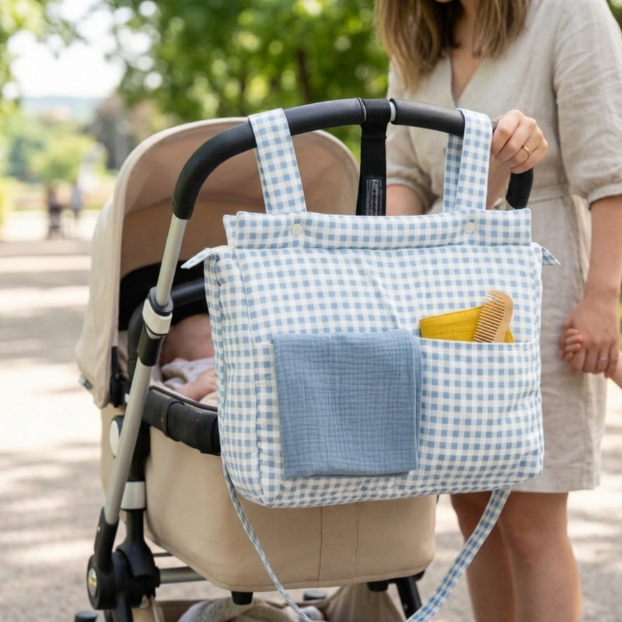 Bolsa carro Vichy Light Blue